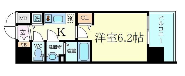 プレサンス南森町駅前の物件間取画像